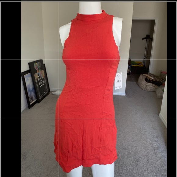 FREE PEOPLE RED MINI DRESS SIZE XS MSRP $98.00 NWT - Picture 1 of 9